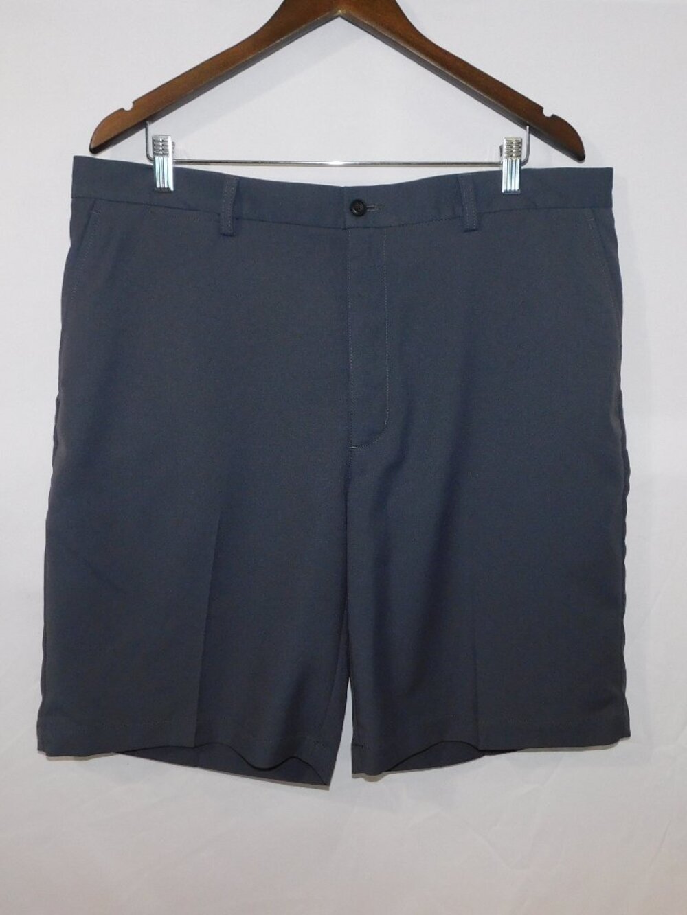 Ben Hogan Charcoal Grey Flat Front Chino Performance 10" Golf Shorts Mens 38